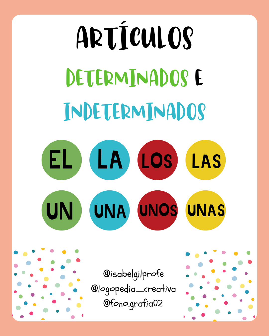Artículos determinados e indeterminados