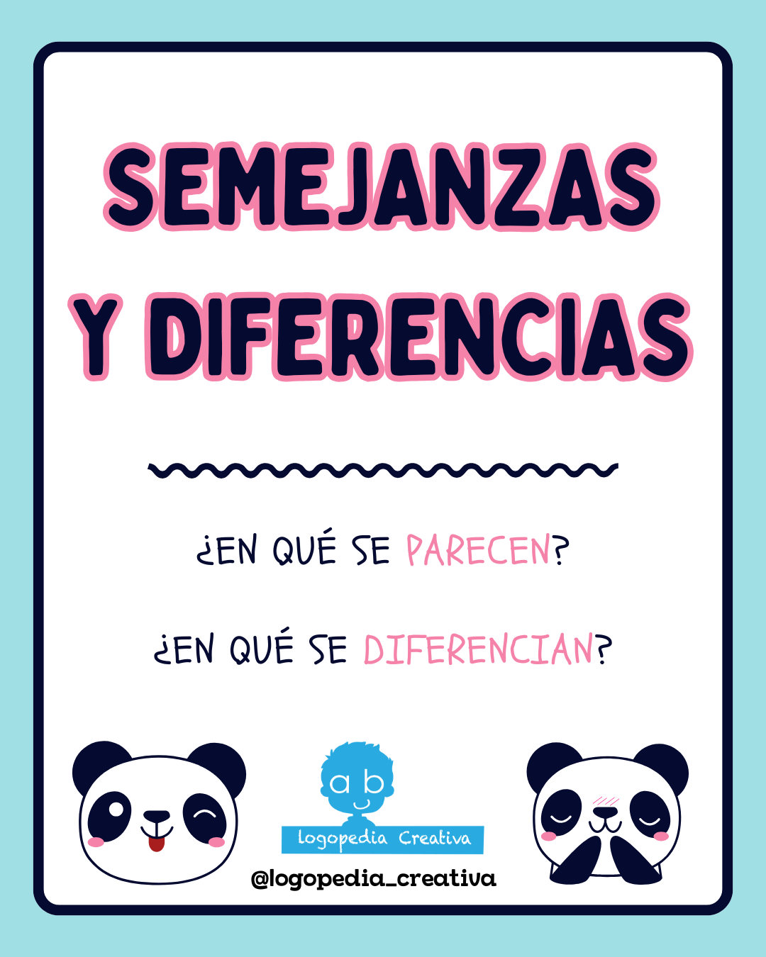 Semejanzas y Diferencias - tarjetario