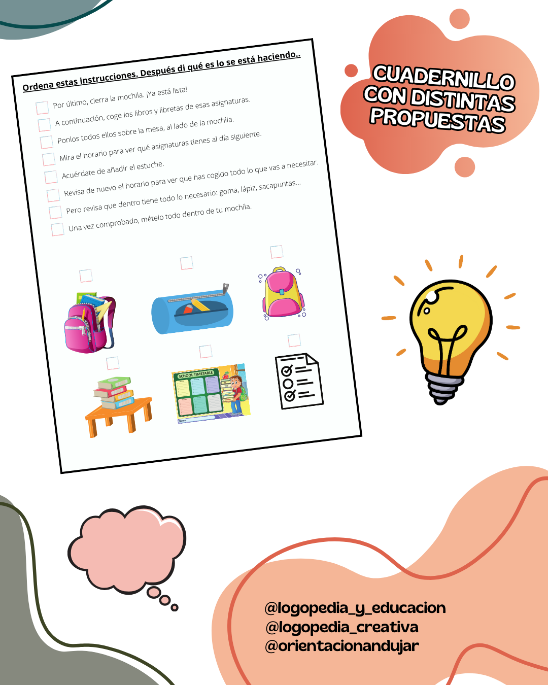 Comprensión lectora: INSTRUCCIONES