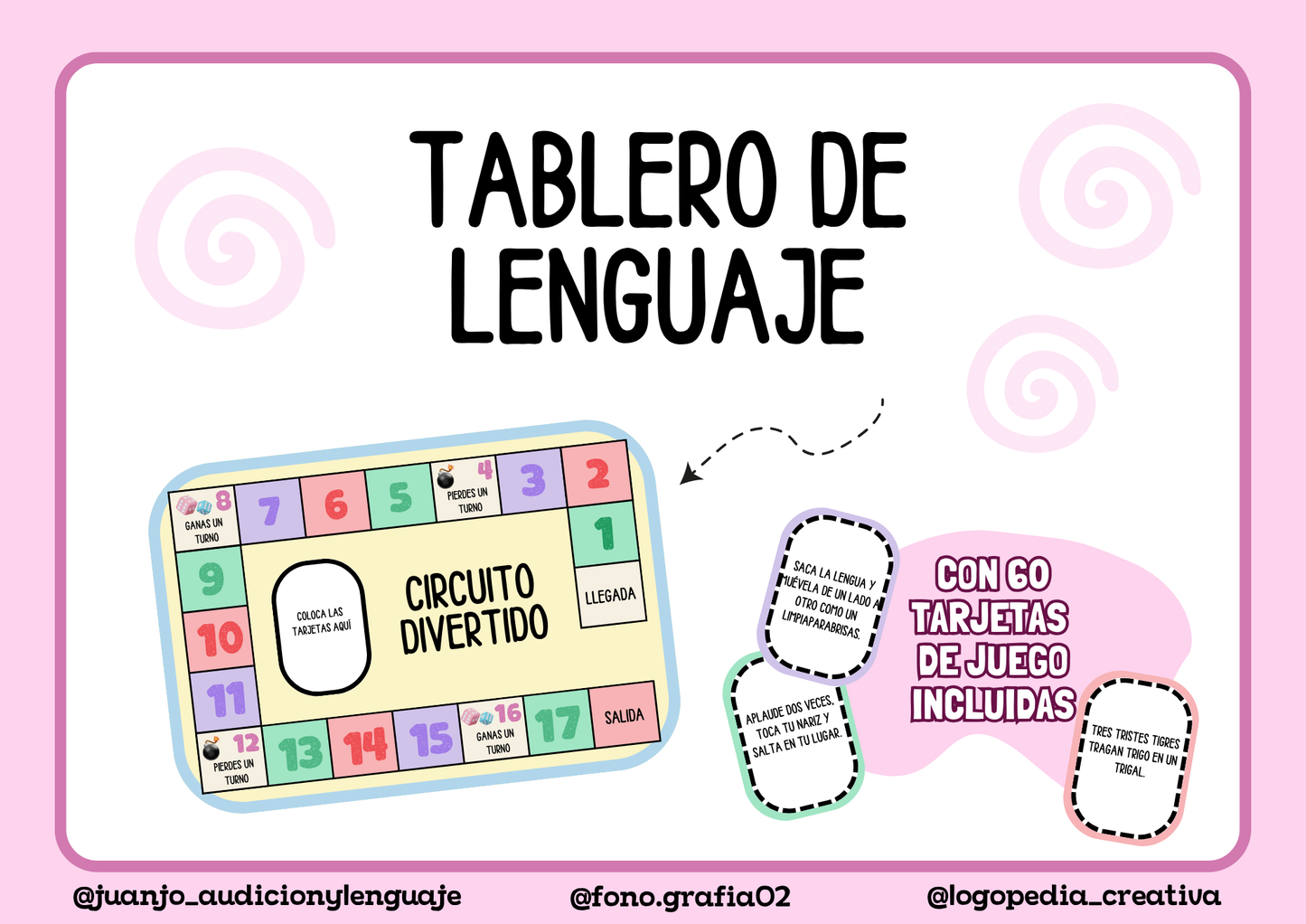 Tablero de Lenguaje: Circuito Divertido