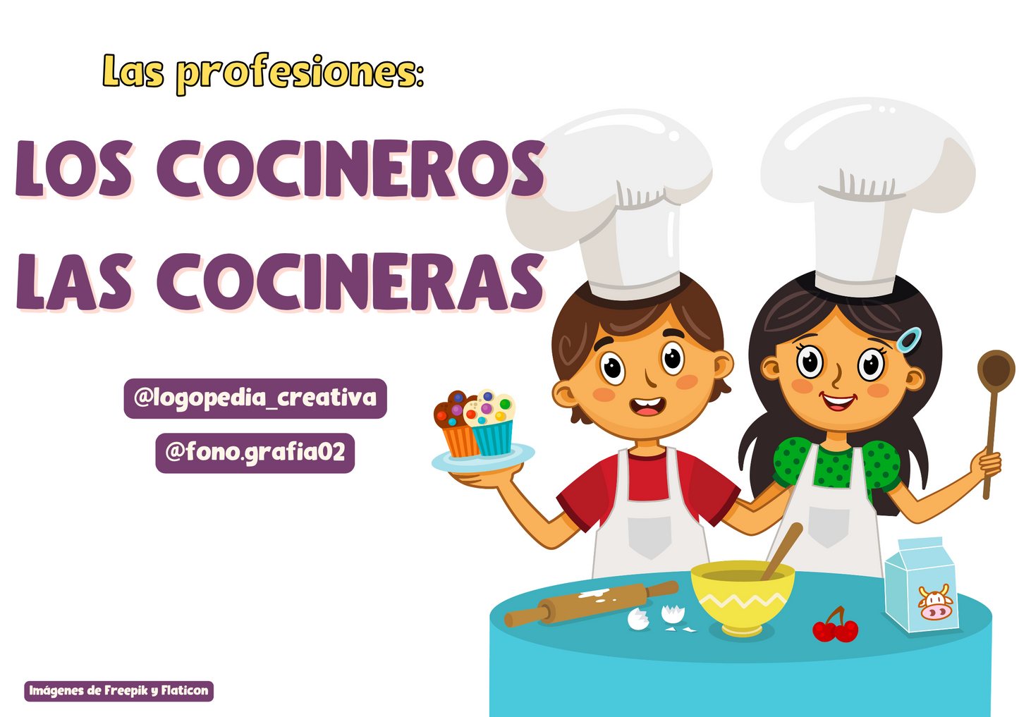 Actividades expresión oral- LOS COCINEROS/AS