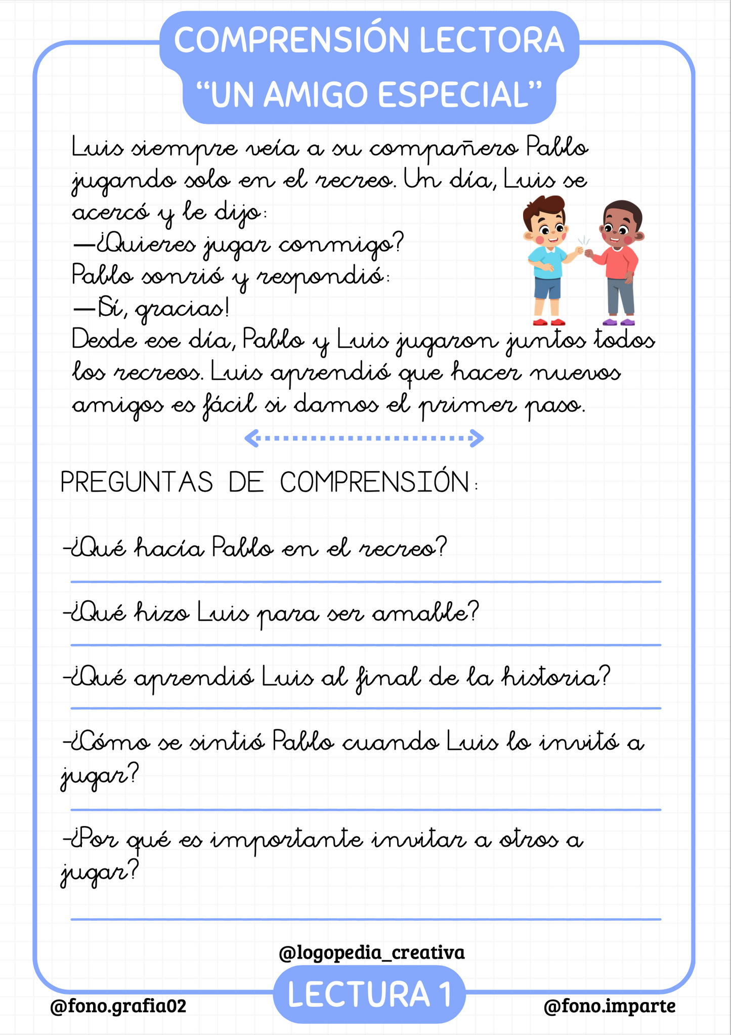 10 Lecturas Comprensivas - primer ciclo