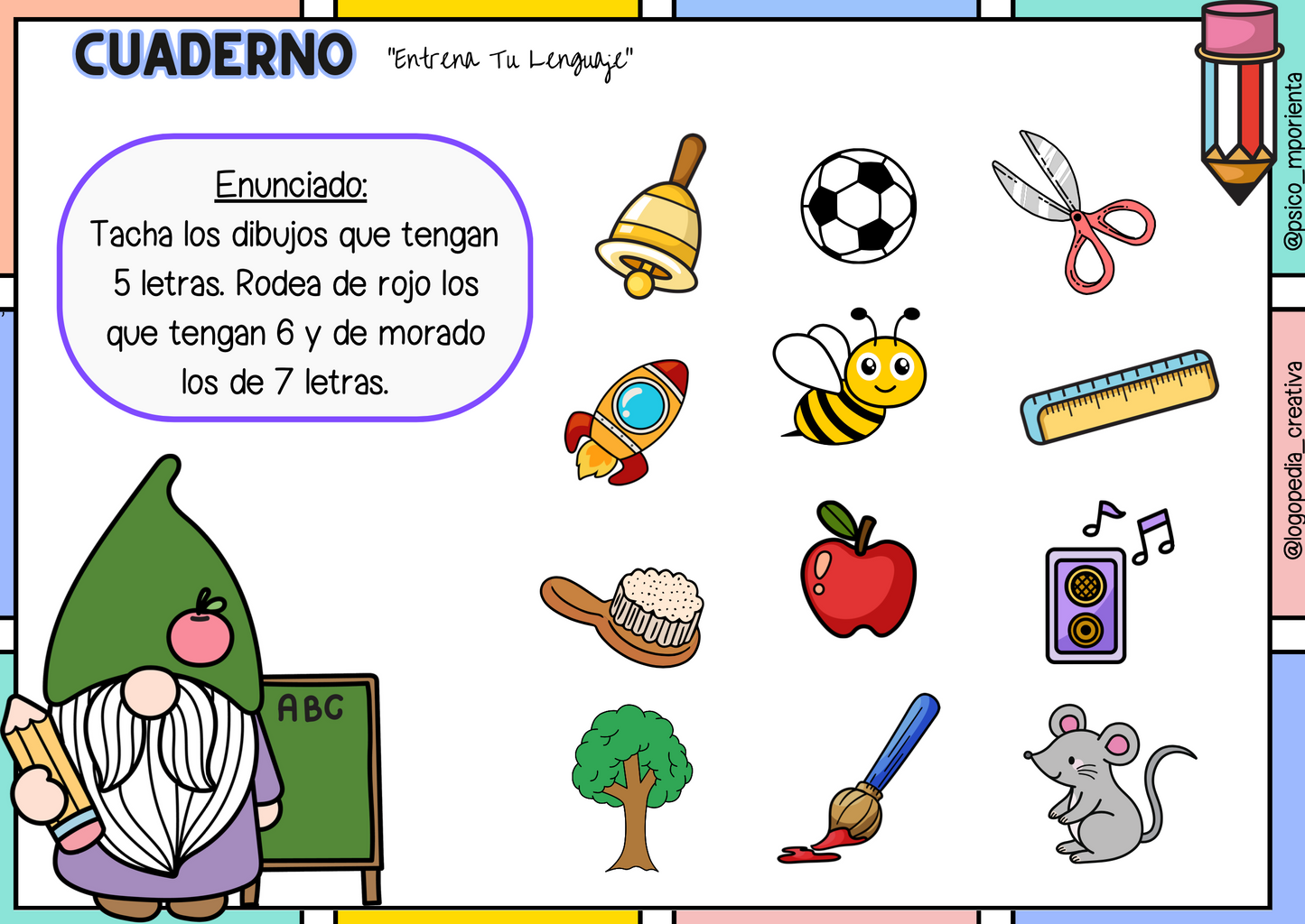 Cuaderno Entrena tu Lenguaje