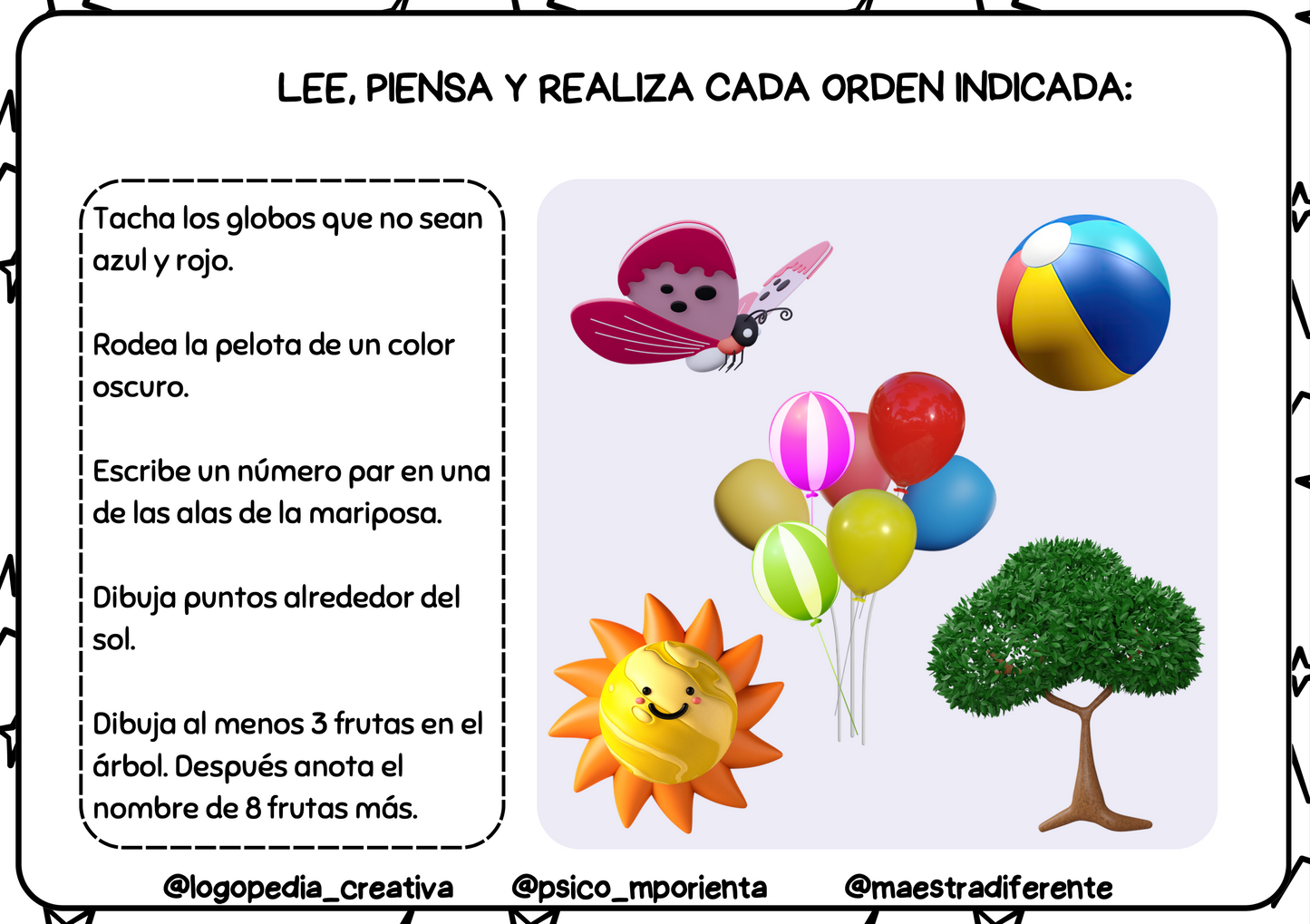 Comprensión de instrucciones