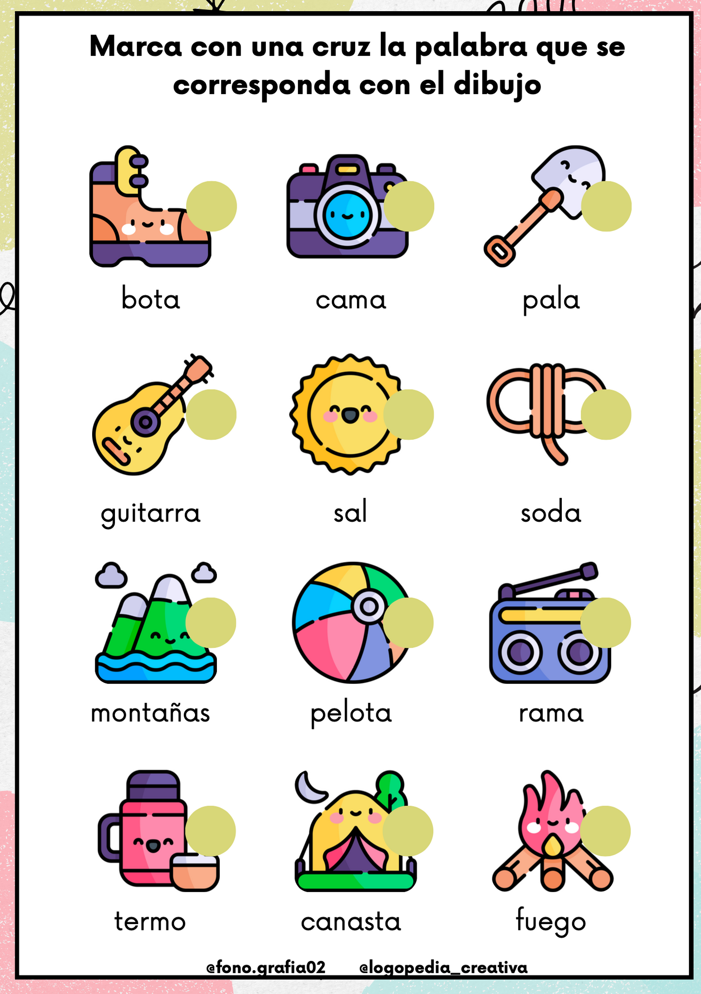 Cuaderno Lectura de Palabras