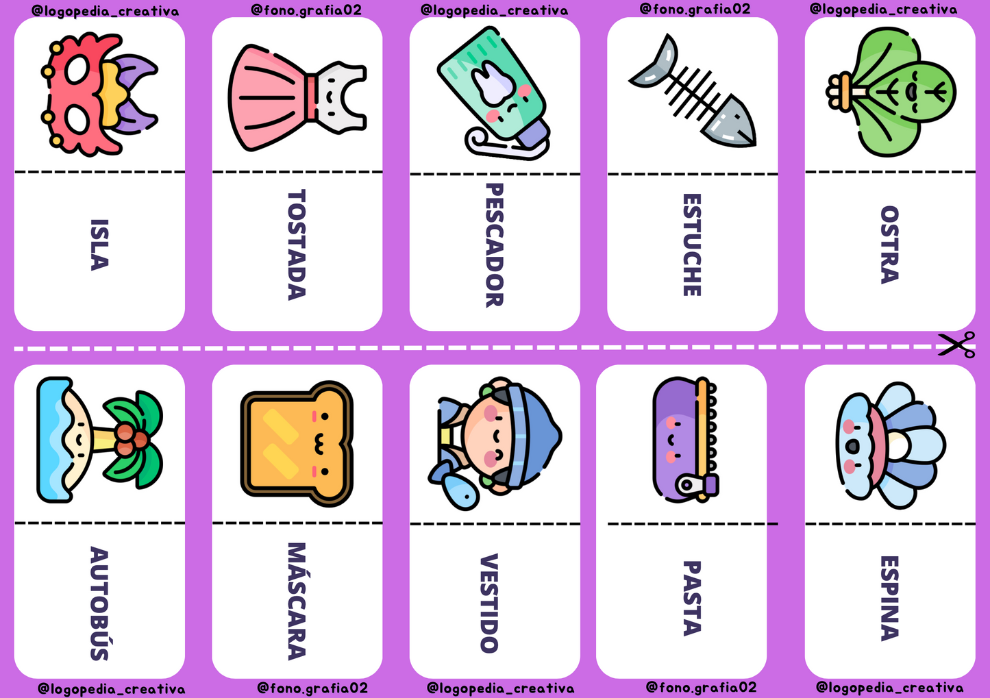 Fichas y Juegos de la S inversa