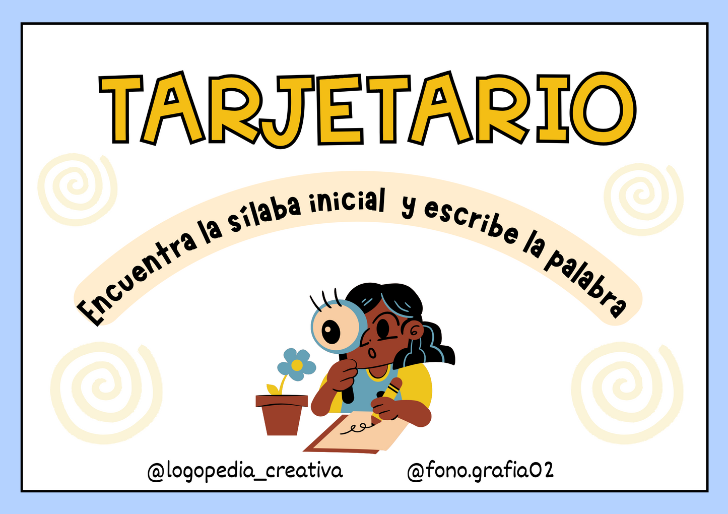 Tarjetas sílaba inicial