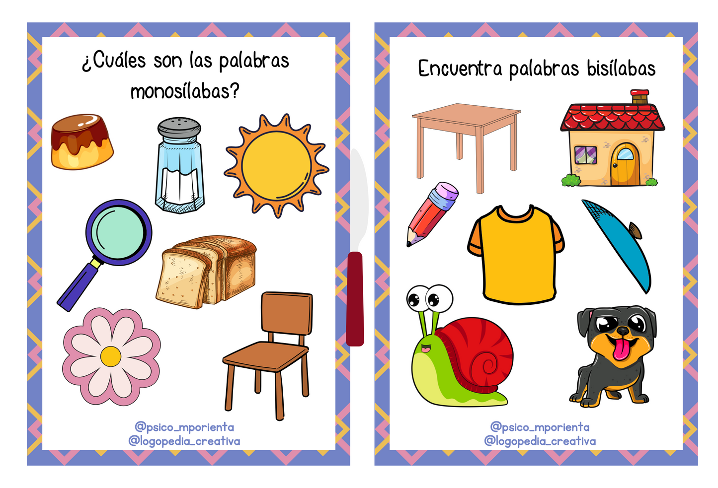 Tarjetario conciencia fonológica