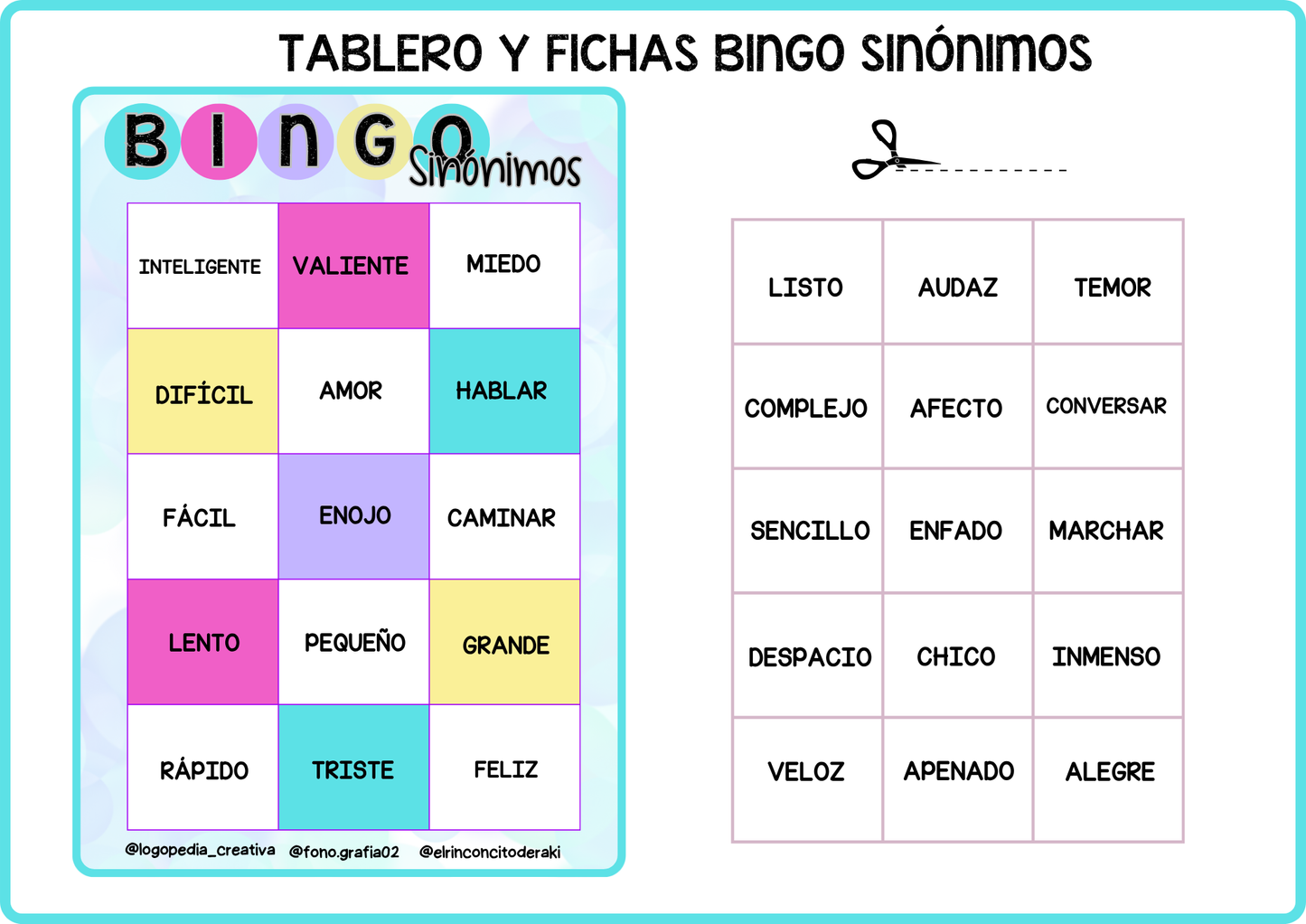Juegos de Sinónimos y Antónimos