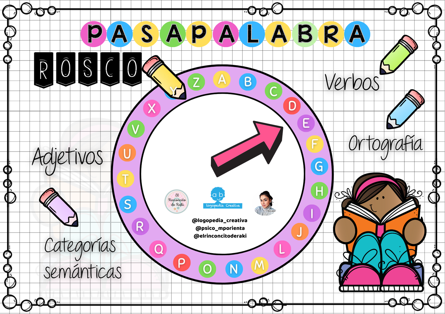 Pasapalabra de ortografía y categorías semánticas