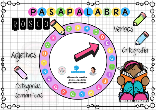 Pasapalabra de ortografía y categorías semánticas