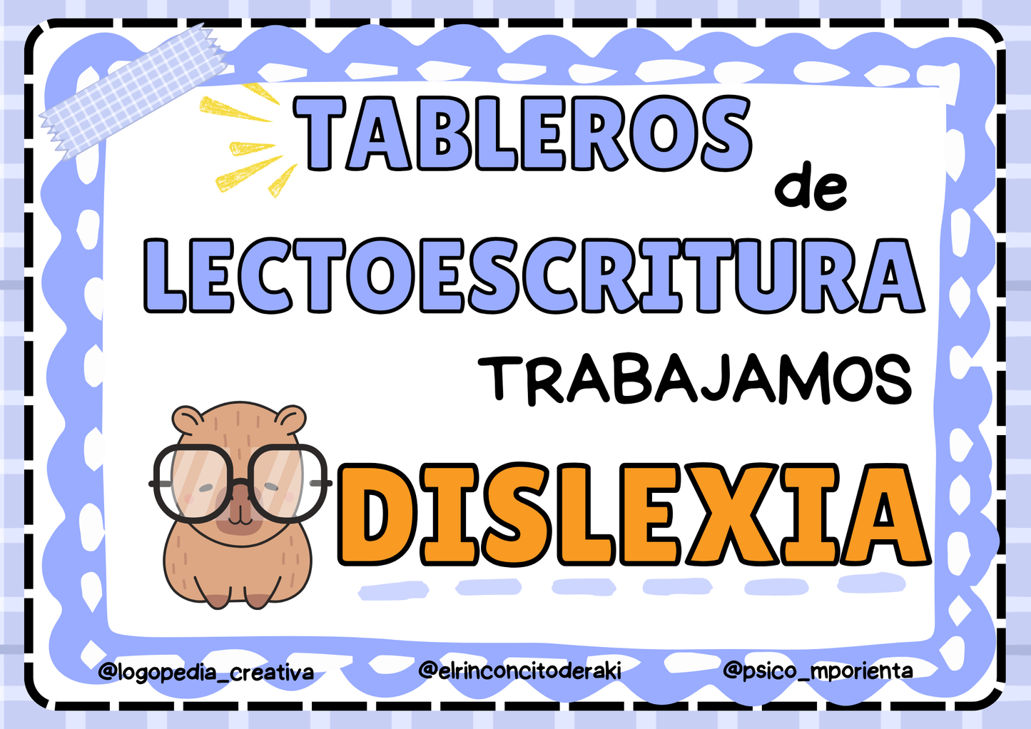 Tableros de Lectoescritura: Dislexia