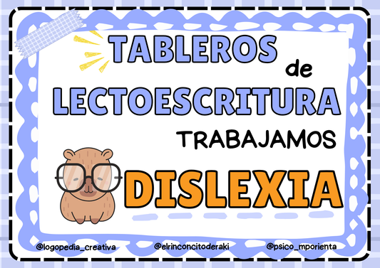 Tableros de Lectoescritura: Dislexia