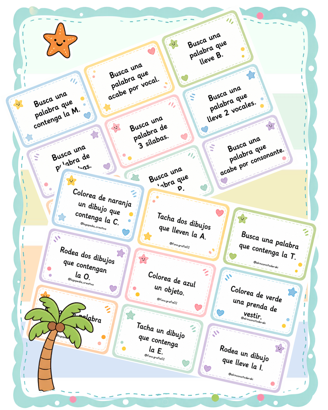 Busca y encuentra: láminas y tarjetas