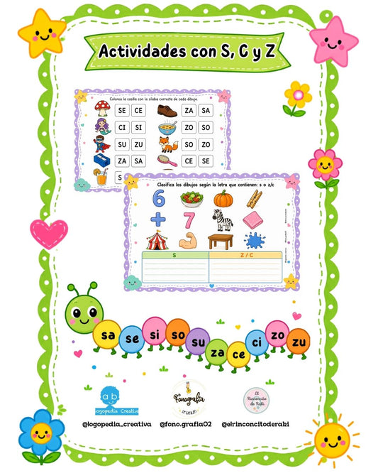 Actividades con S, C y Z