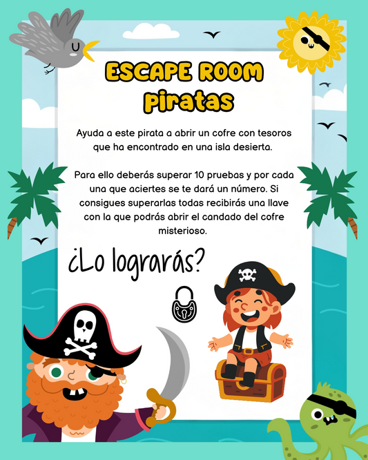 ¡ESCAPE ROOM PIRATA – Conciencia Fonológica!
