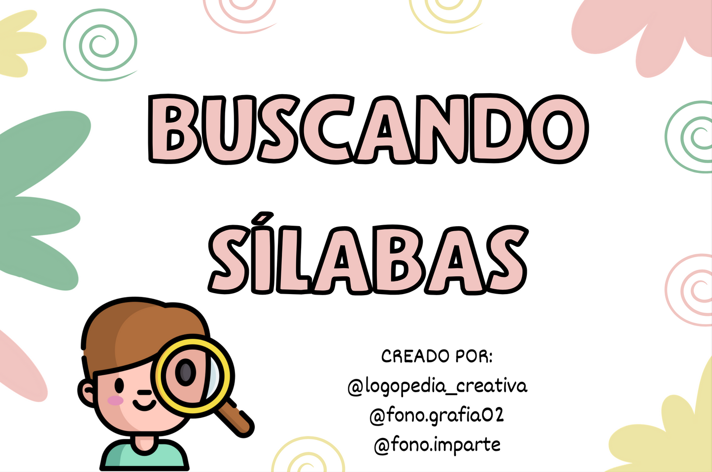 Buscando sílabas - 90 TARJETAS