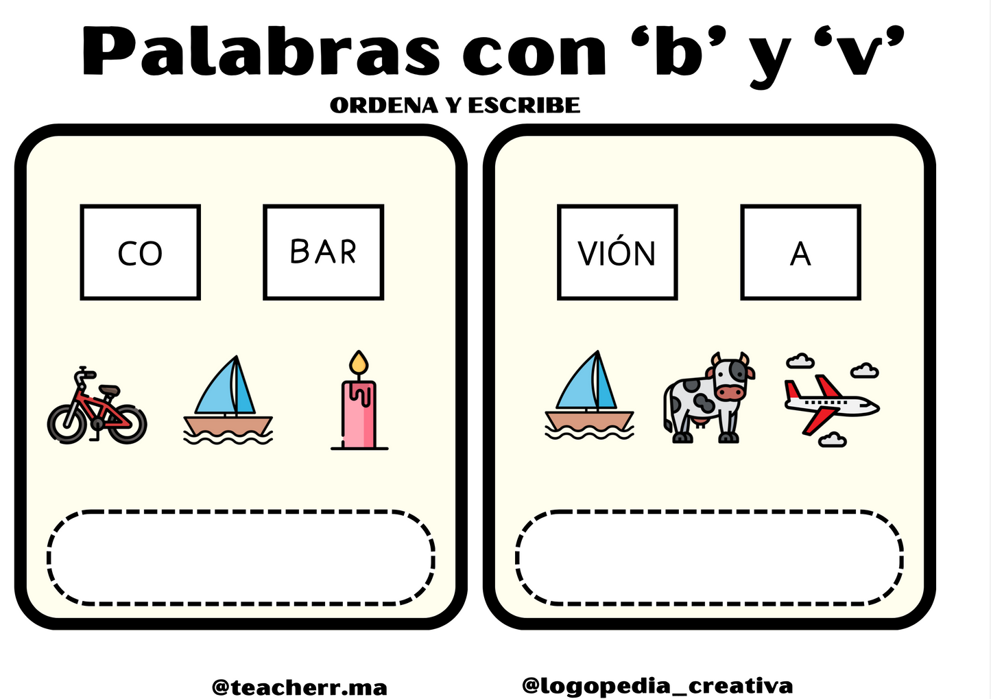 Juegos con la b y la v