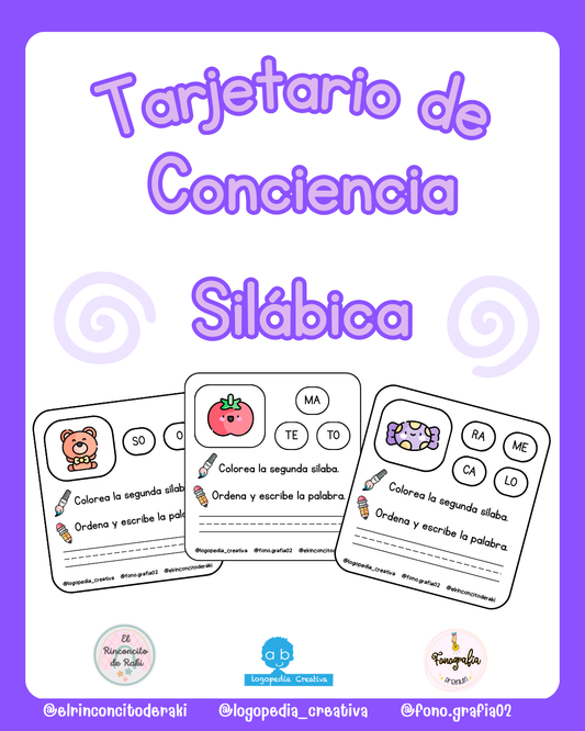 Tarjetario conciencia silábica