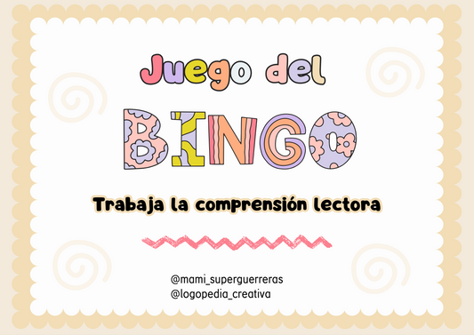 Juego Bingo Comprensión Lectora