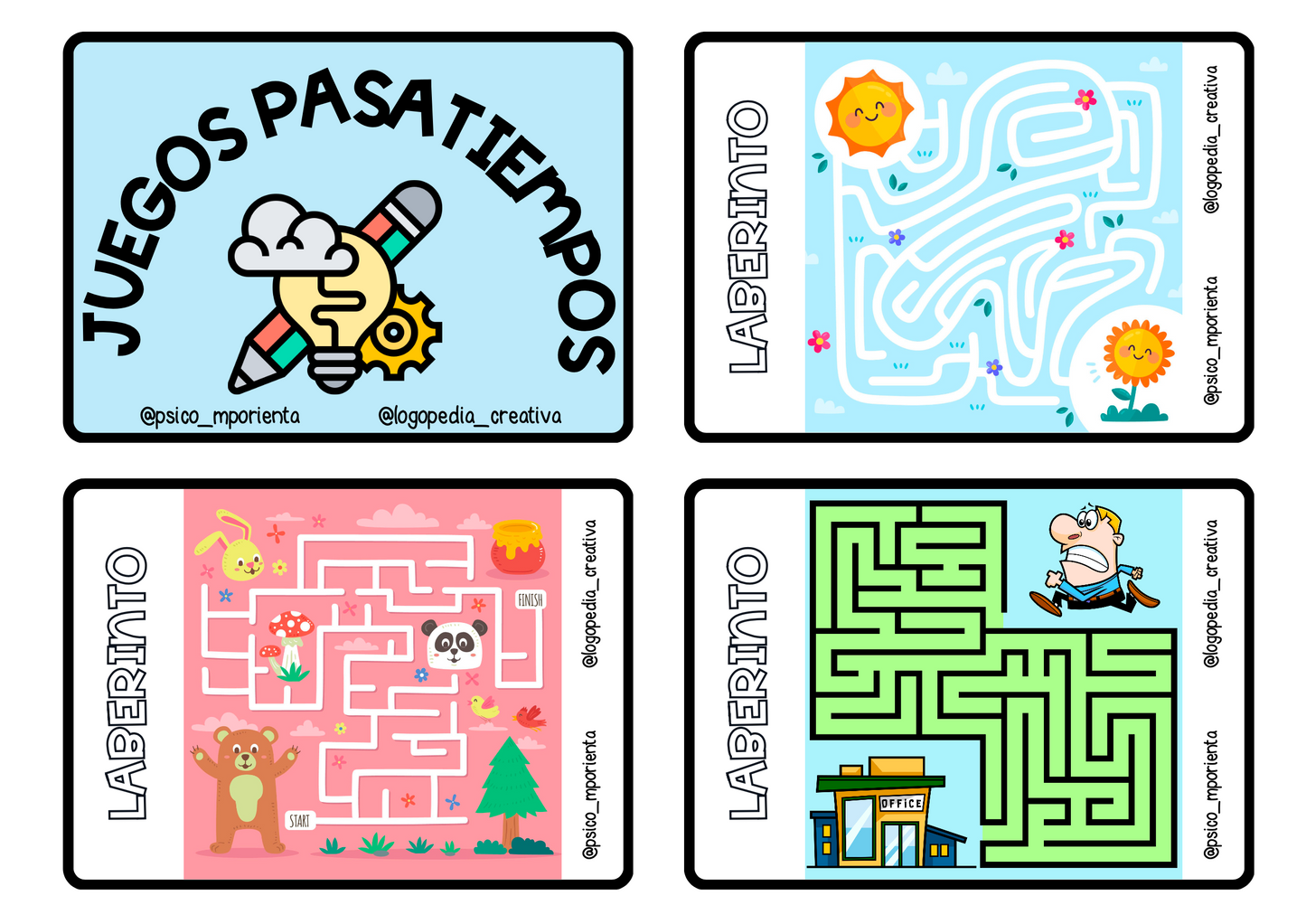 Juegos pasatiempos - tarjetario