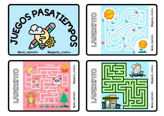 Juegos pasatiempos - tarjetario