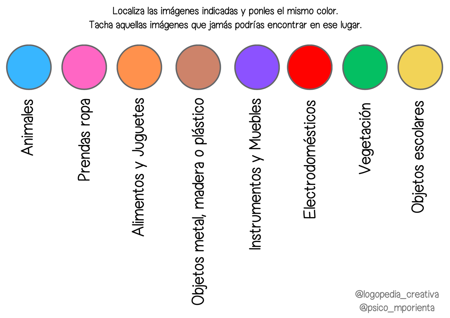 Láminas atención y concentración