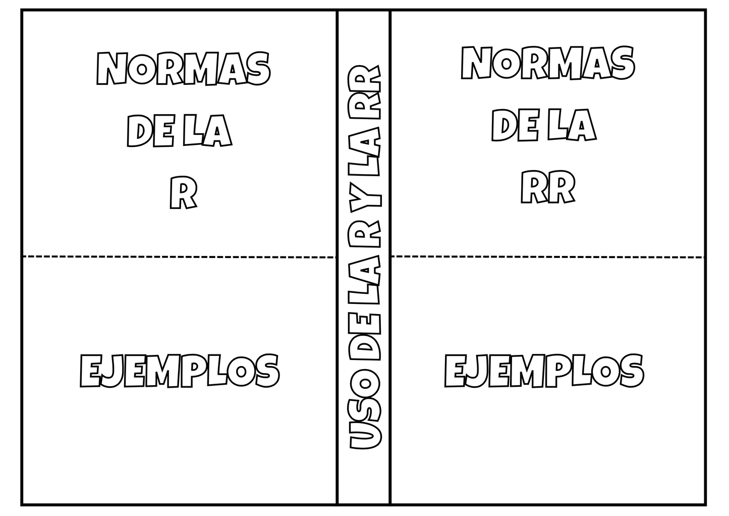 Desplegables de ortografía