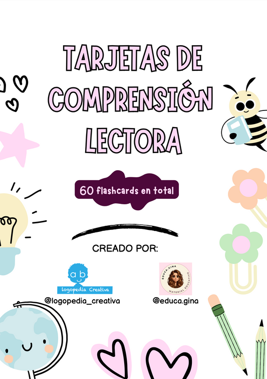 Tarjetas comprensión lectora letra ligada