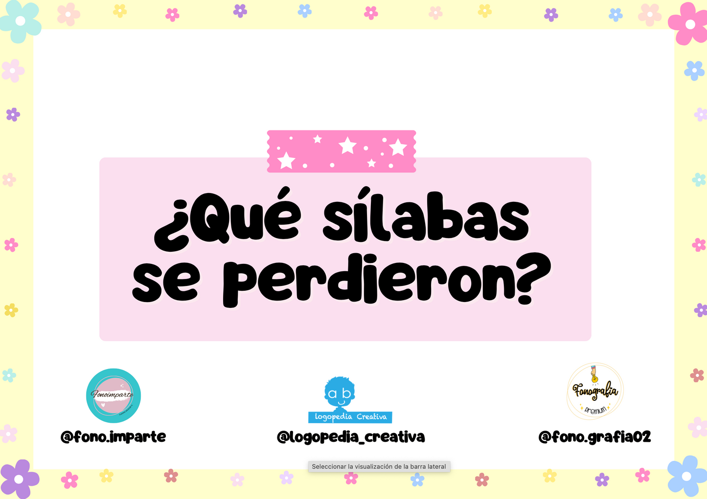 ¿Qué sílabas se perdieron?