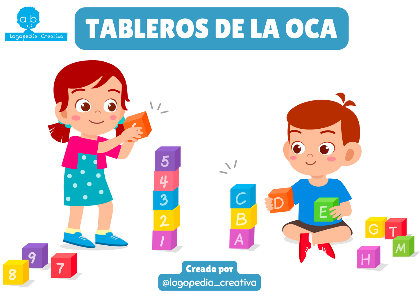 Tableros oca letras y sílabas