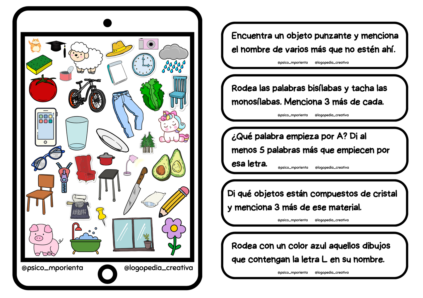 Juego de comprensión y vocabulario