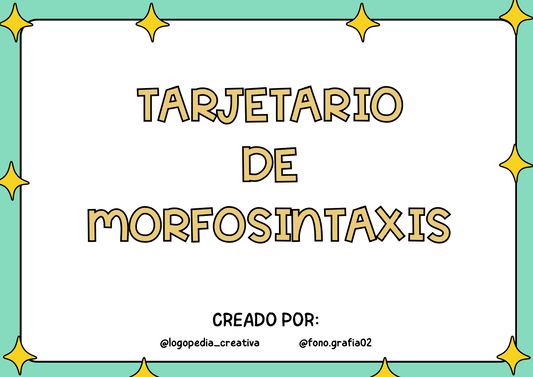 Tarjetario de morfosintaxis